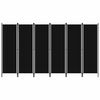 vidaXL Rumsavdelare 6 paneler svart 300x180 cm