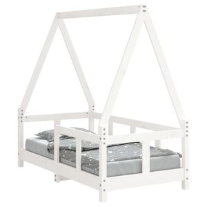 vidaXL S&auml;ngram f&ouml;r barns&auml;ng vit 70x140 cm massiv furu