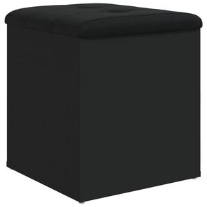 vidaXL F&ouml;rvaringsb&auml;nk svart 42x42x45 cm konstruerat tr&auml;