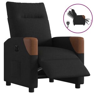 vidaXL Elektrisk reclinerf&aring;t&ouml;lj svart tyg