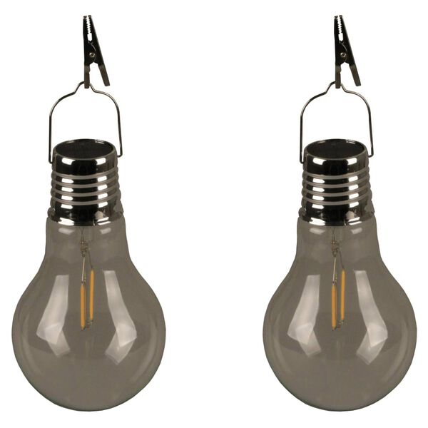 Luxform Partylampor solcell LED 2 st genomskinliga