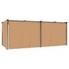 vidaXL Paviljong med draperier 6x3 m taupe st&aring;l