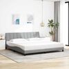 vidaXL Bed Frame without Mattress "Hanko" Light Grey 200x200 cm Fabric