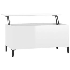 vidaXL Soffbord vit h&ouml;gglans 90x44,5x45 cm konstruerat tr&auml;