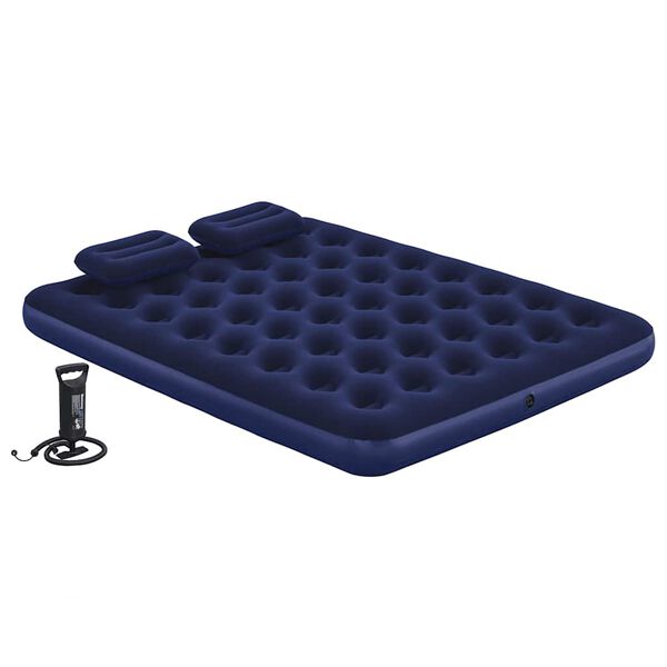 Bestway Luftmadrass med kudde och luftpump 203 x 152 x 22 cm 67374