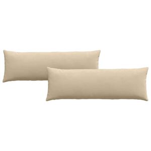 vidaXL Sofakuddar 2 pcs Kr&auml;m 120 x 40 cm tyg
