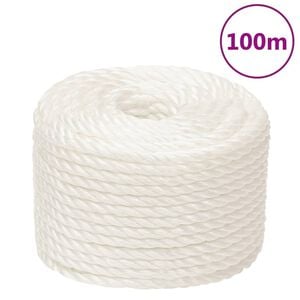 vidaXL Rep vit 10 mm 100 m polypropylen