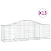 vidaXL Gabioner b&aring;gformade 13 st 200x50x60/80 cm galvaniserat j&auml;rn