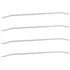 vidaXL Tarpaulinbracket f&ouml;r sl&auml;p 4 st Silver 136-218 cm Aluminium