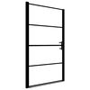 vidaXL Duschd&ouml;rr h&auml;rdat glas frostat 81x195 cm svart