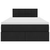 vidaXL F&ouml;rvaringss&auml;ng med LED med madrass Svart 120 x 190 cm tyg