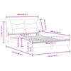 vidaXL Bed Frame with LED without Mattress "Hvar" Taupe 120x200 cm Fabric