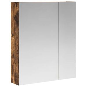 vidaXL Badrumsspegelsk&aring;p R&ouml;kt ek 60 x 14,5 x 70 cm Konstruerat tr&auml;