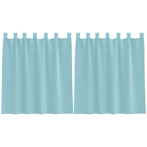 vidaXL Voile gardiner med &ouml;glor 2 st turkos 140x140 cm