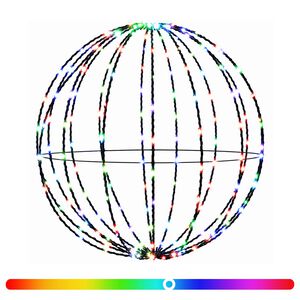 vidaXL Julspira med belysning 96 LED-lampor RGB Diameter 30 x 32 cm