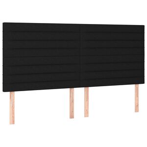 vidaXL S&auml;nggavel svart 160x5x118/128 cm tyg