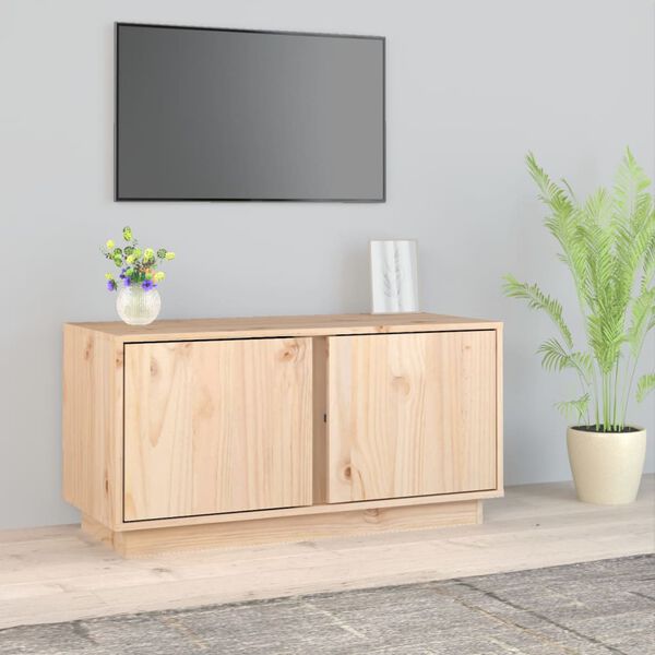 vidaXL Tv-bänk 80x35x40,5 cm massiv furu
