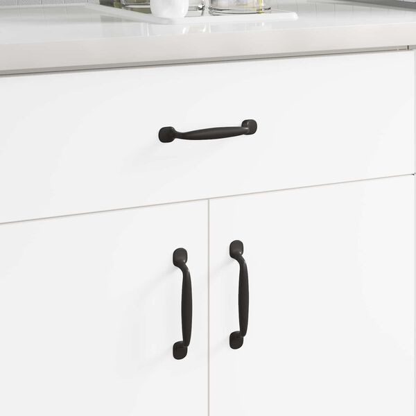 vidaXL M&ouml;belhandtag 12 pcs Svart 130 x 19,4 x 22,3 mm Aluminium