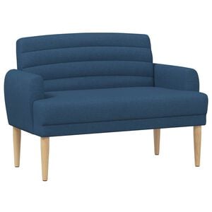 vidaXL Loveseat med knapprapport Bl&aring; 116 x 67 x 80 cm Tyg
