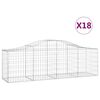 vidaXL Gabioner b&aring;gformade 18 st 200x50x60/80 cm galvaniserat j&auml;rn
