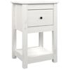 vidaXL S&auml;ngbord vit 40x35x61,5 cm massiv furu