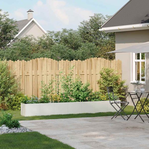 vidaXL Odlingsl&aring;da vit 280x40x40 cm kallvalsat st&aring;l