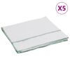 vidaXL Reng&ouml;ringsdukar 5 st vit med gr&ouml;na r&auml;nder 50x60 cm