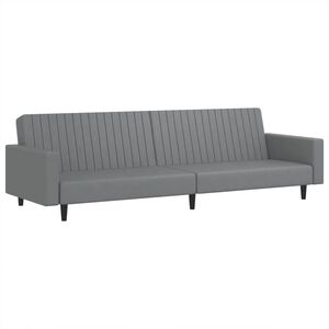 vidaXL B&auml;ddsoffa 2-sits gr&aring; konstl&auml;der