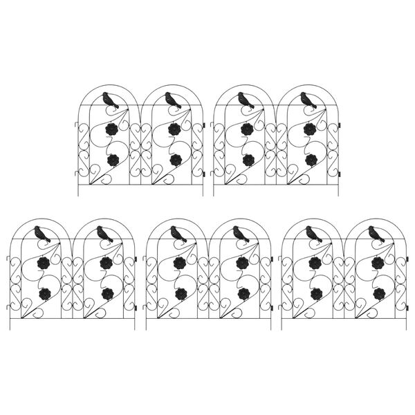 vidaXL Tr&auml;dg&aring;rdsst&auml;ngsel Spalj&eacute; Svart 308,5 x 54,5 x 0,3 cm