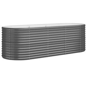 vidaXL Odlingsl&aring;da galvaniserat st&aring;l 224x80x68 cm antracit