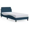 vidaXL Bed Frame with Headboard "Dover" Blue 80x200 cm Velvet