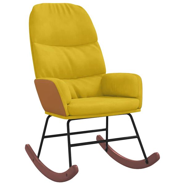 vidaXL Gungstol gul sammet