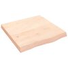 vidaXL Bordsskiva 60x60x(2-6) cm obehandlad massiv ek