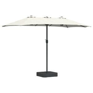 vidaXL Tr&auml;dg&aring;rdsparasol Sand 385 x 209 x 244 cm Polyester och St&aring;l