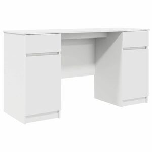 vidaXL Skrivbord Vit Konstruerat tr&auml; 140 x 49 x 76 cm