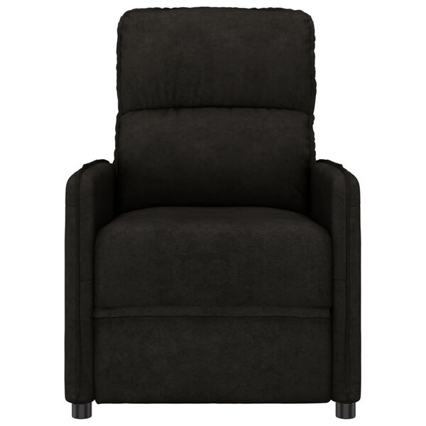 vidaXL Elektrisk massagefåtölj svart mikrofibertyg