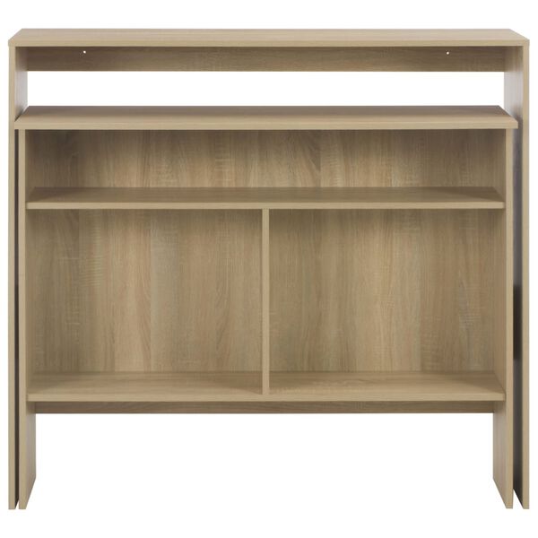 vidaXL Barbord med 2 bordsskivor ek 130x40x120 cm