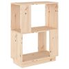 vidaXL Bokhylla/rumsavdelare 51x25x70 cm massiv furu