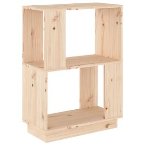vidaXL Bokhylla/rumsavdelare 51x25x70 cm massiv furu