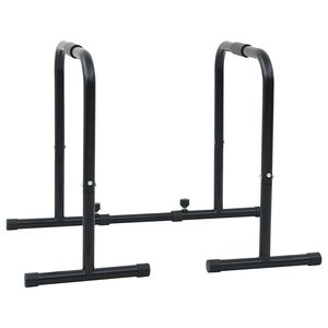 vidaXL Dip Bar Svart 116 x 66 x 74,5 cm Pulverlackerat st&aring;l