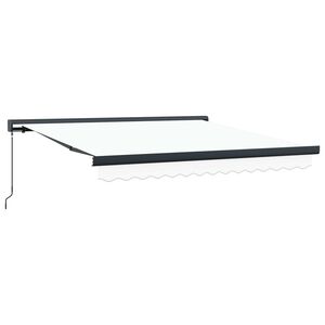 vidaXL Utdragbar markis Vit 300 x 250 cm Canvas och Aluminium