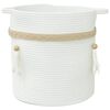 vidaXL Förvaringskorg vit Ø38x36 cm bomull