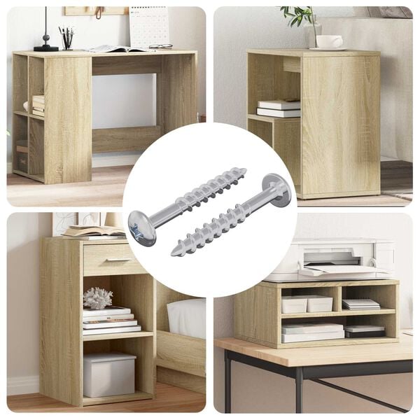 vidaXL Skruv 2 pcs Silver 9,8 x 35 mm J&auml;rn