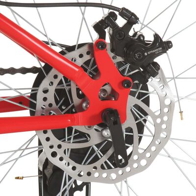 vidaXL Mountainbike 21 växlar 26-tums däck 36 cm röd