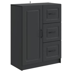 vidaXL Sideboard med l&aring;da Svart 66 x 34,5 x 87 cm Konstruerat tr&auml;