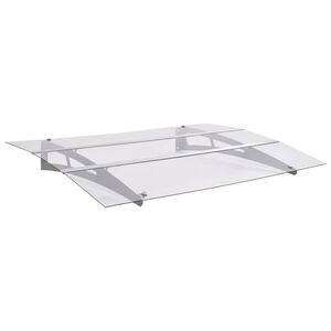 vidaXL D&ouml;rrtak silver och transparent 150x90 cm PET
