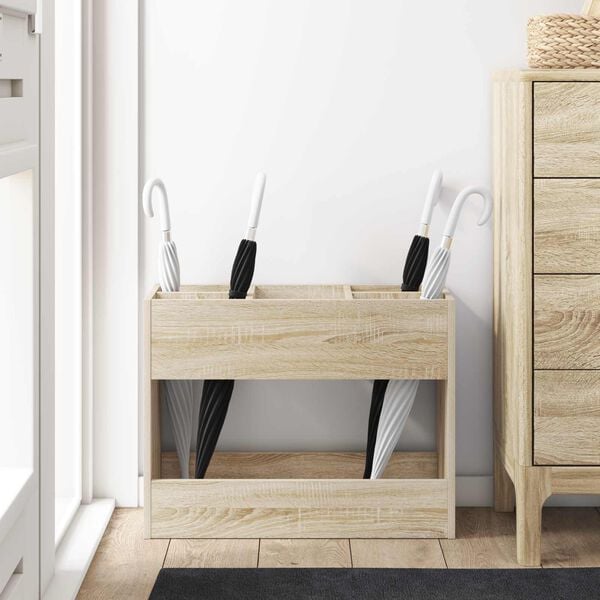 vidaXL F&ouml;rvaringskrok & St&auml;ll med lagring Sonoma-ek 65 x 24 x 50 cm