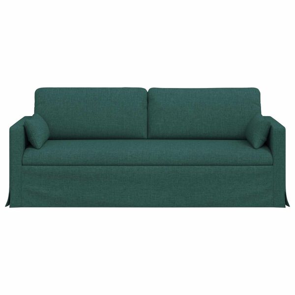 vidaXL Soffa 180cm M&ouml;rkgr&ouml;n Metall