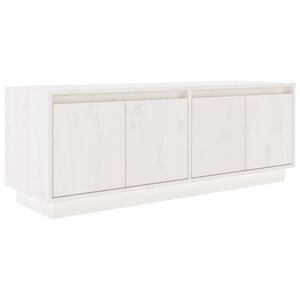 vidaXL Tv-b&auml;nk vit 110x34x40 cm massiv furu