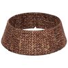 vidaXL Jultr&auml;dskrage Rund Brun &Oslash; 75 x 25 cm Vattenhyacint